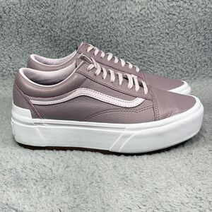 Vans Old Skool Stacked Womens Size 8 Platform Sneakers Shoes Purple Tumbled